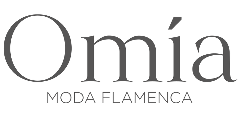 Logo de Omia, la marca de moda flamenca especializada en trajes de flamenca, mantoncillos y complementos flamenca
